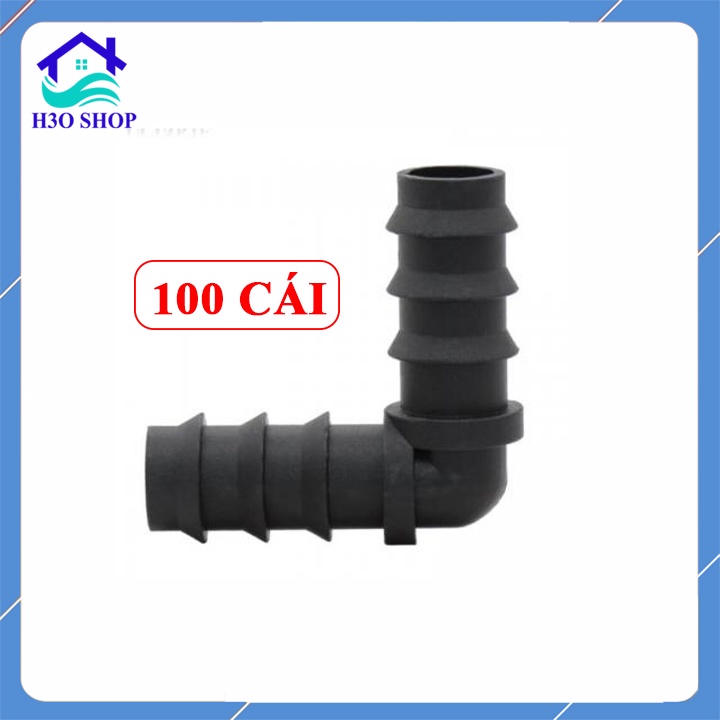 100 Co góc nối ống tưới LDPE 16mm, 20mm, 25mm phụ kiện ống ldpe
