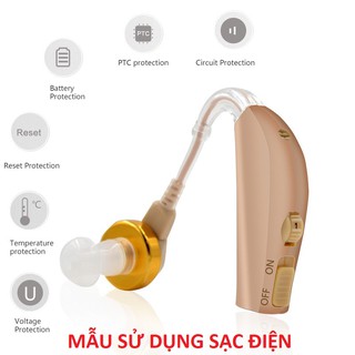 Tai Nghe Trợ Thính, Máy Trợ Thính JZ-1088F2 Không Dây Có Sạc Cho Người Già Điếc Nặng Chinh Hãng
