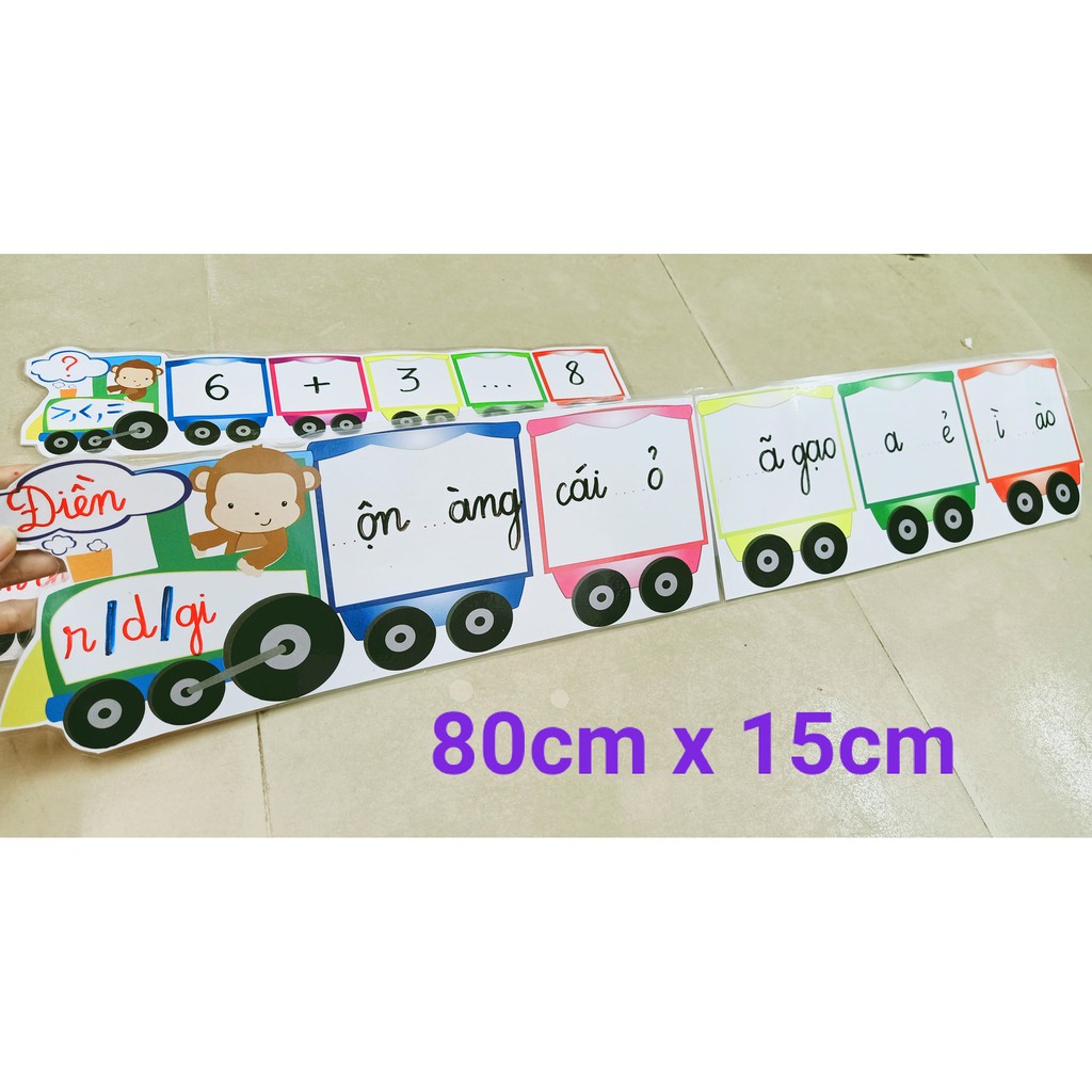 TÀU LỬA 5 TOA LIỀN (Đồ Dùng Dạy Học MIKI)
