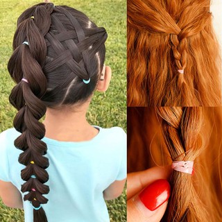 Set 300 Dây Buộc Tóc Co Giãn Nhiều Màu Thời Trang Cho Nữ