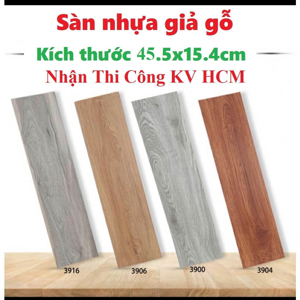 Sàn Nhựa Giả Gỗ, Sẵn Keo, Kích Thước 45x15,4 cm