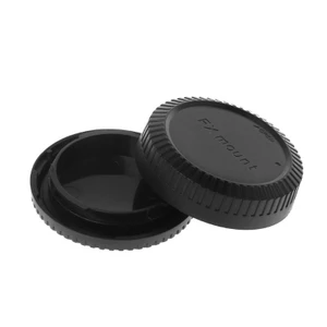 Rear Lens Body Cap Camera Cover Anti-dust for Protection Plastic Black for Fuji