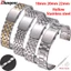 Dây Đeo Đồng Hồ Bằng Thép Không Gỉ Màu Vàng Bạc 18mm 20mm 22mm Cho Nam Và Nữ