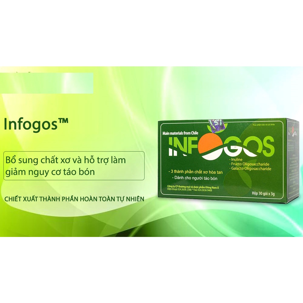Infogos bổ sung chất xơ hỗ trợ táo bón