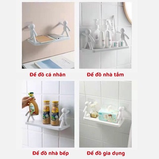 Kệ nhà tắm dán tường,Kệ treo đồ 2 chú lực sỹ phong cách nhật bản