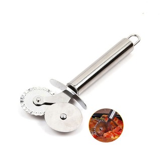 Dao Cắt Bánh Pizza 2 Lưỡi Hoặc Bột Làm Bánh Lưỡi Tròn Bằng Inox 6.5cm