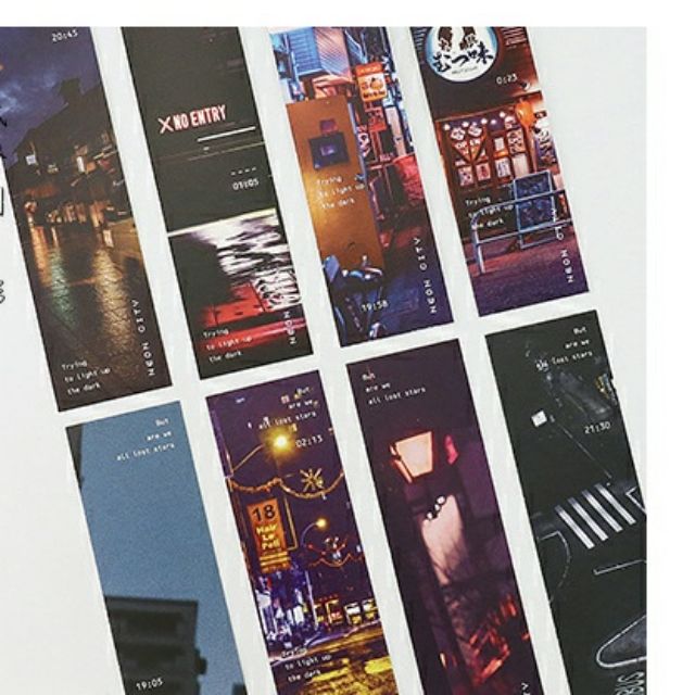 Bookmark Neon City hộp 30 tấm