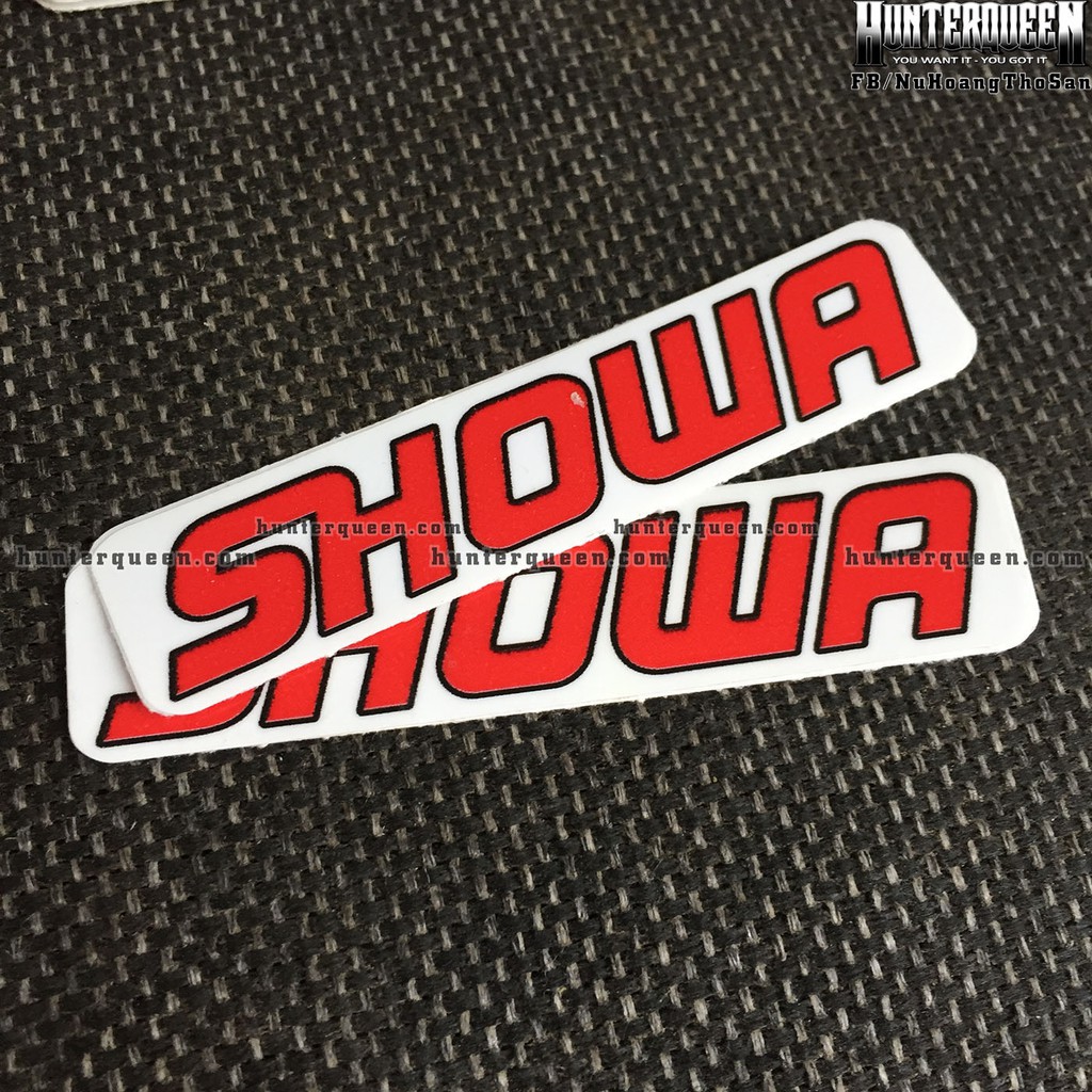 SHOWA[8.3x2cm] decal cao cấp chống nước, sắc nét, bền màu, dính chặt. Hình dán logo trang trí mọi nơi, in theo yêu cầu