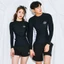 Bộ bikini , bộ đồ bơi nam nư dài tay, quần đùi đen trắng năng động, trẻ trung