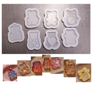 Khuôn silicon đổ nhựa epoxy resin làm móc khóa/đồ trang sức tiện dụng DIY