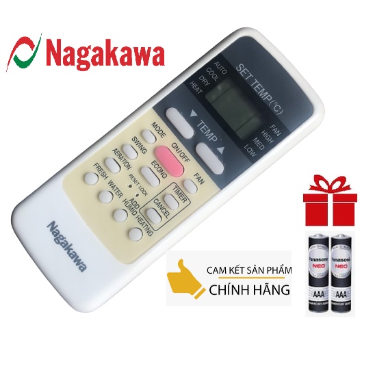 Điều khiển điều hòa nagakawa, Remote máy lạnh nagakawa hàng chính hãng