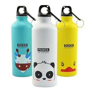 BÌNH NƯỚC TREO THỂ THAO ĐA NĂNG CÓ MÓC TREO 500ML(NHIỀU HỌA TIẾT ĐẸP