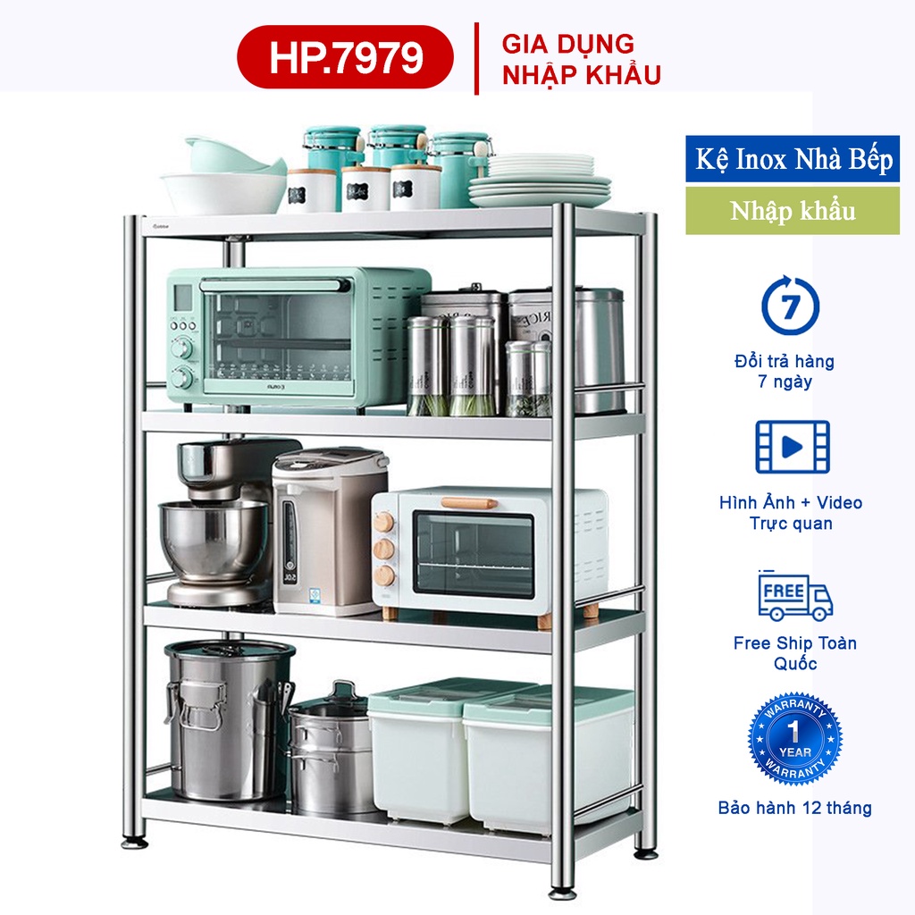 Kệ Inox Nhập Khẩu, Giá Inox Nhà Bếp Sắp Xếp Đồ Đạc Gọn Gàng, Kệ Để Đồ ...