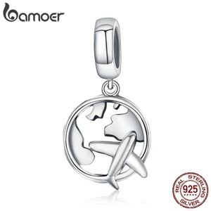 BAMOER Mặt Vòng cổ Bạc 925 Hình Máy Bay