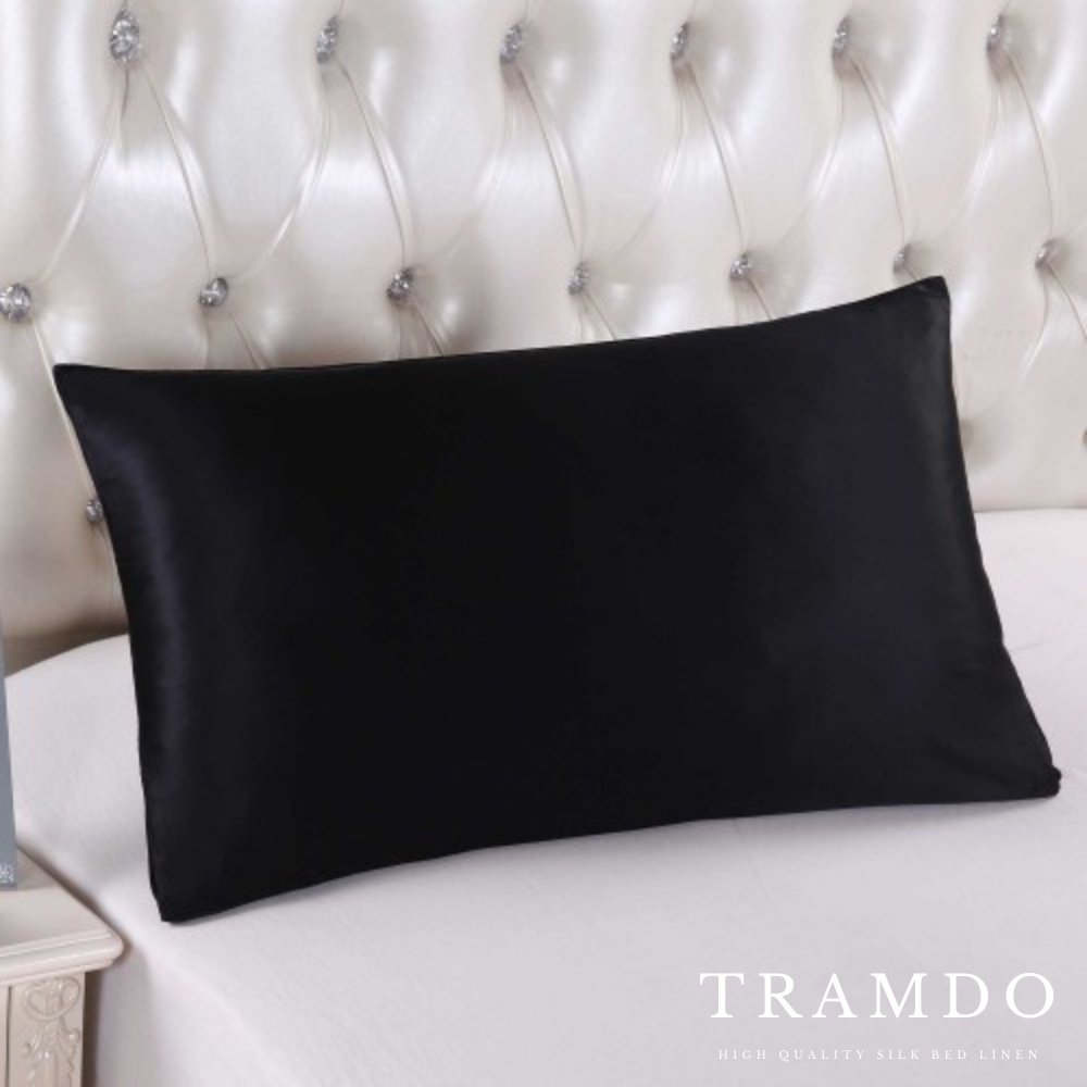 Ảnh Bộ Chăn Ga Gối Lụa Cao Cấp NITE9SILK TRAMDO BEDDING Màu Đen Huyền Bí 3