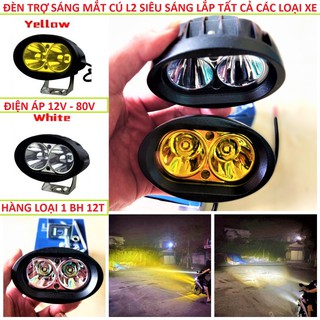 ĐÈN TRỢ SÁNG XE MÁY L2 KIỂU MẮT CÚ SIÊU SÁNG HÀNG CHÍNH HÃNG LẮP CÁC LOẠI XE