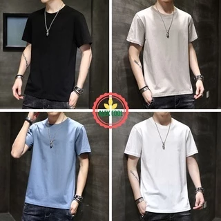 Áo thun nam, áo phông nam tay ngắn cổ tròn màu trơn chất thun lạnh co giãn 4 chiều alex cool