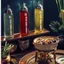 COMBO 03 Bình rót một chạm CAO CẤP One Touch Open Làng chài xưa 500 ml đựng dầu ăn, nước mắm