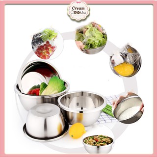 Tô Trộn Bột-Bát Trộn-Âu Trộn Inox Làm Bánh Hàng Chuẩn 20cm-22cm-24cm-26cm-28cm