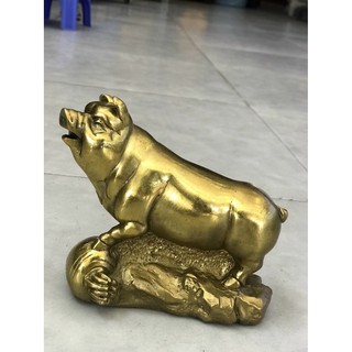 Tượng Heo Lợn Linh Vật 12 con giáp Vật phẩm phong thủy bằng đồng