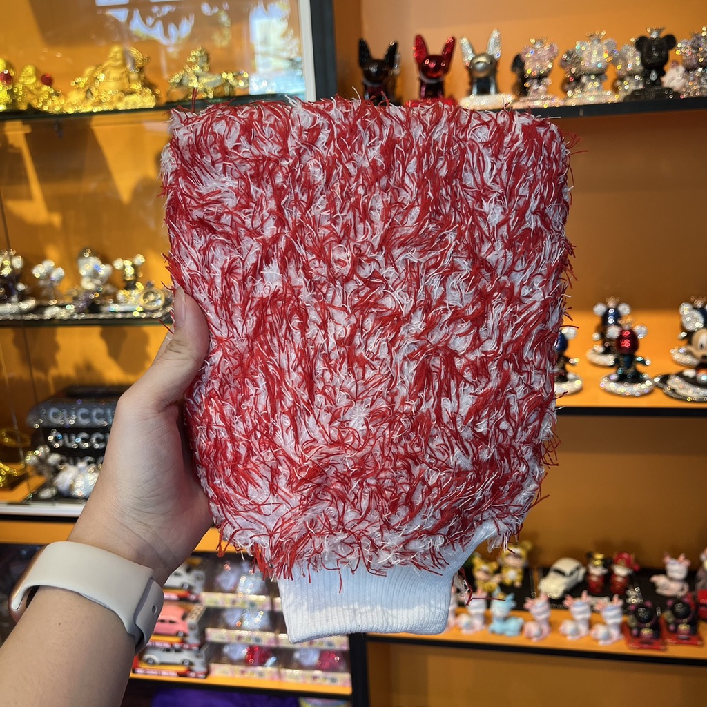 Găng Tay , Bao Tay Rửa Xe Sợi Microfiber Mềm Mịn Thắm Hút Tốt