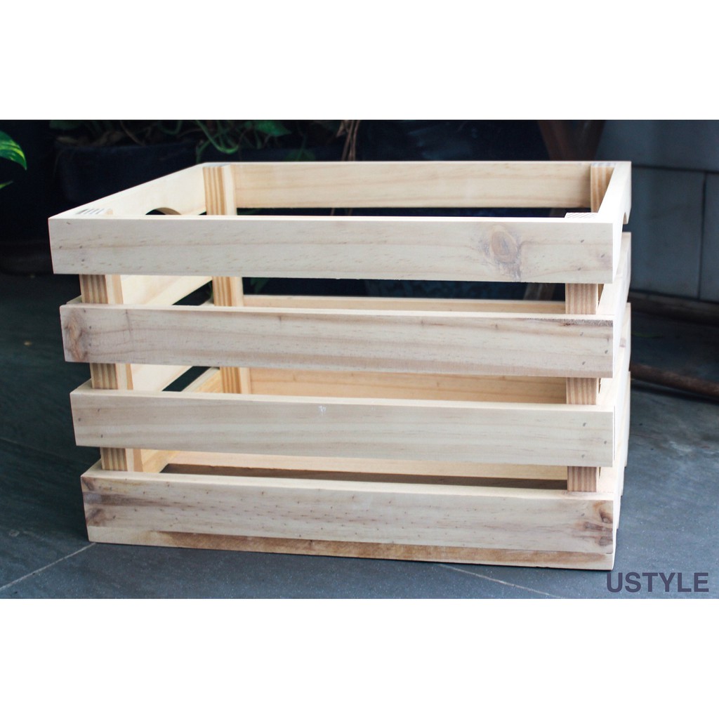Thùng gỗ pallet gỗ thông hộp gỗ bục gỗ crate trang trí Mis 002 ...