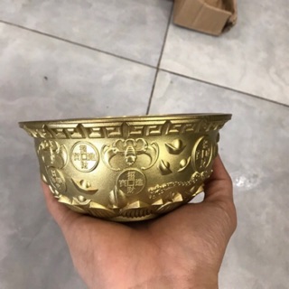 Bát Thỏi Vàng Bằng Đồng Dày Đẹp Bát Thờ Cúng