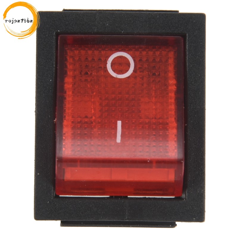 Đèn đỏ 4 chân DPST BẬT / TẮT Snap in Rocker Switch 15A / 250V 20A / 125V AC 28x22mm