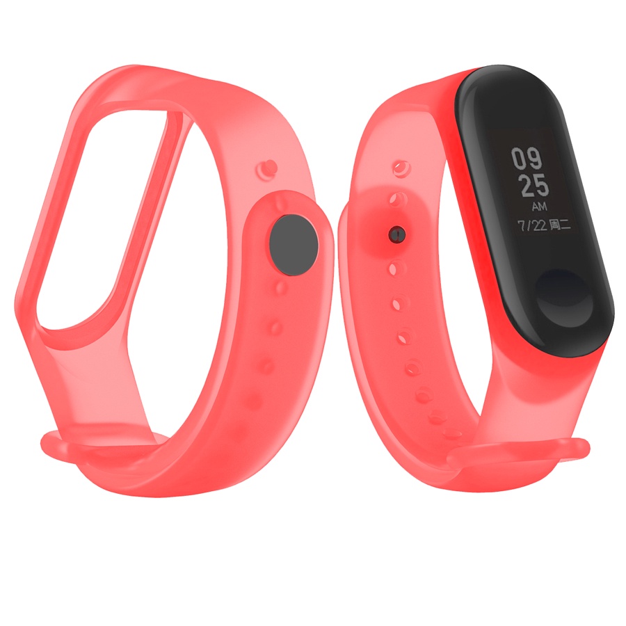 Dây Đeo Thay Thế Bằng Silicone Trong Suốt Nhiều Màu Cho Xiaomi Mi Band 5 6 7 Miband 4 Mi Band 4 3 Xiaomi Mi 4