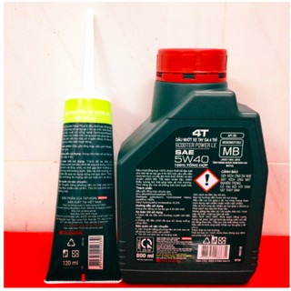 COMBO NHỚT MOTUL SCOOTER POWER LE 5W40 800ML + NHỚT HỘP SỐ (XE TAY GA) có mã QR