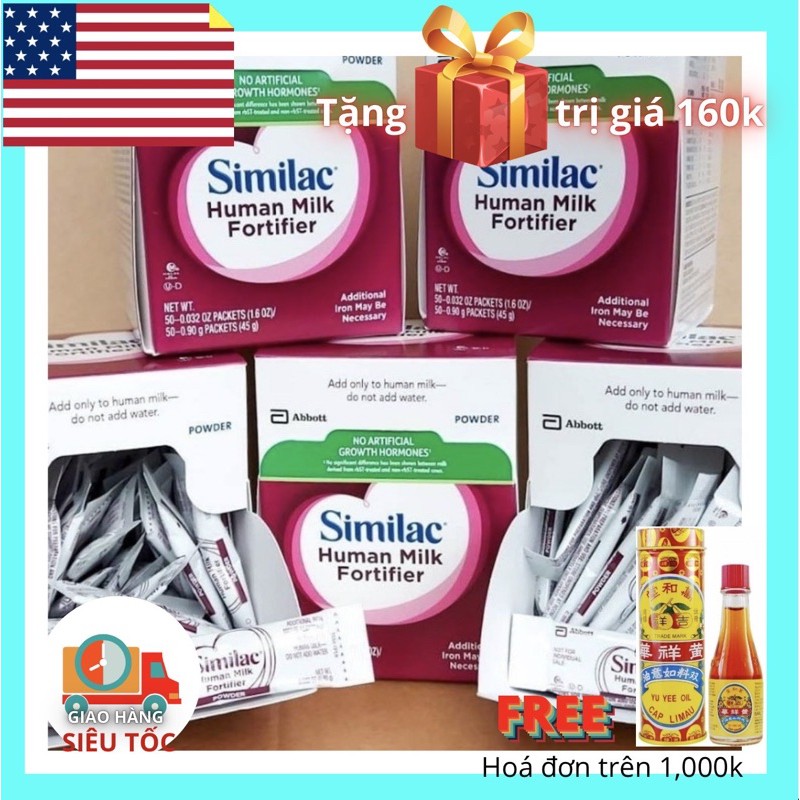 Sữa Similac Human Milk Fortifier 45gram [Hộp 50 gói x 0.9g] SIMILAC HMF ...