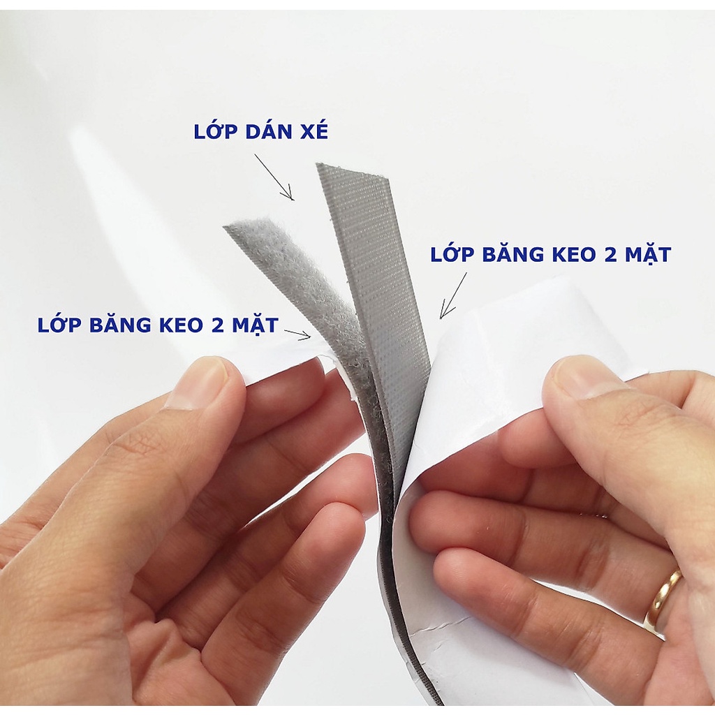 Băng dán lông gai mặt mặt sau có keo, băng Velcro dán xé, băng dính gai ...