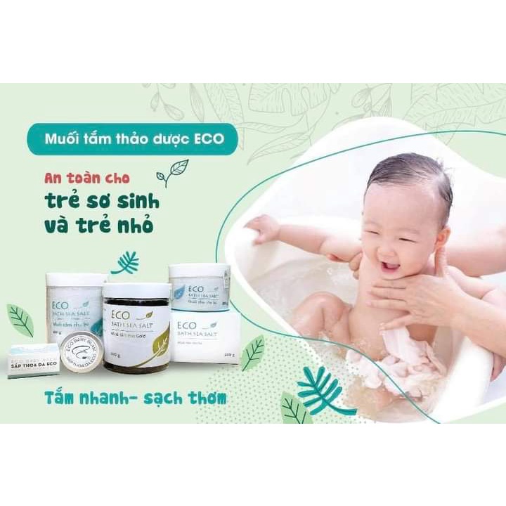 Ảnh Muối Tắm Bé  Eco - Muối Tắm Sinh Dược Hết Rôm Sảy - Mề Đay - Muối Tắm Bé Thảo Dược HTX SInh Dược 1