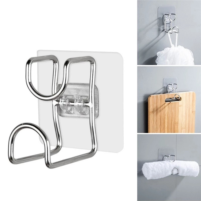 Móc treo đồ gắn tường không cần khoan tiện dụng cho nhà tắm / nhà bếp
