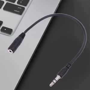 Niki 2 5mm Nữ đến 3 Cáp âm thanh nổi nam 5mm Cáp mở rộng Aux mạ vàng