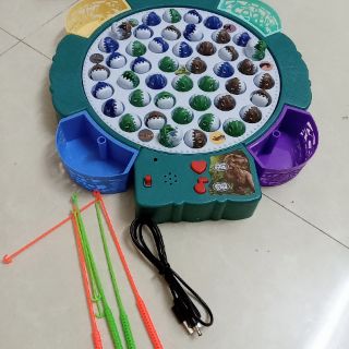 Trò chơi câu cá 5 cần mẫu khủng long loại to sạc pin