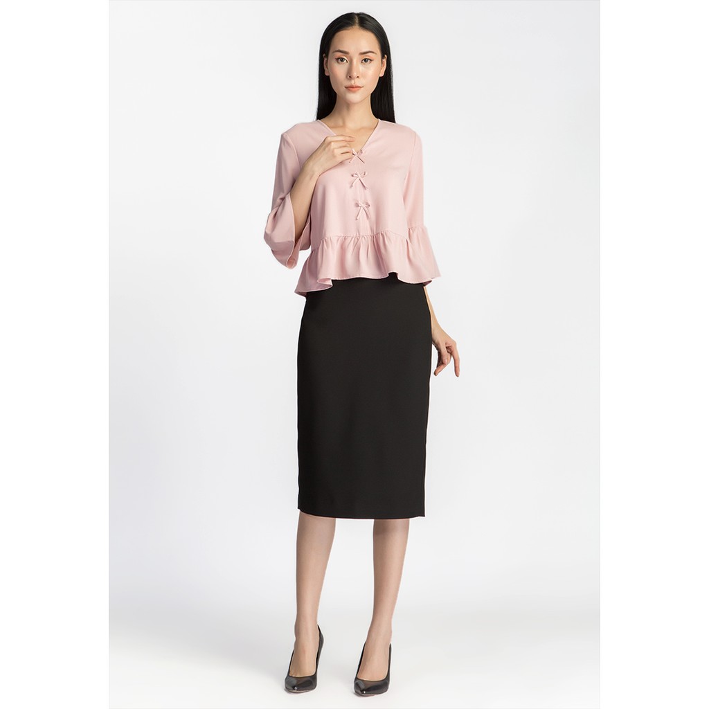 Ảnh Chân váy bút chì dáng dài, ôm body, cạp cao tôn dáng, xẻ sau, phong cách công sở - De Leah - Thời trang thiết kế 3