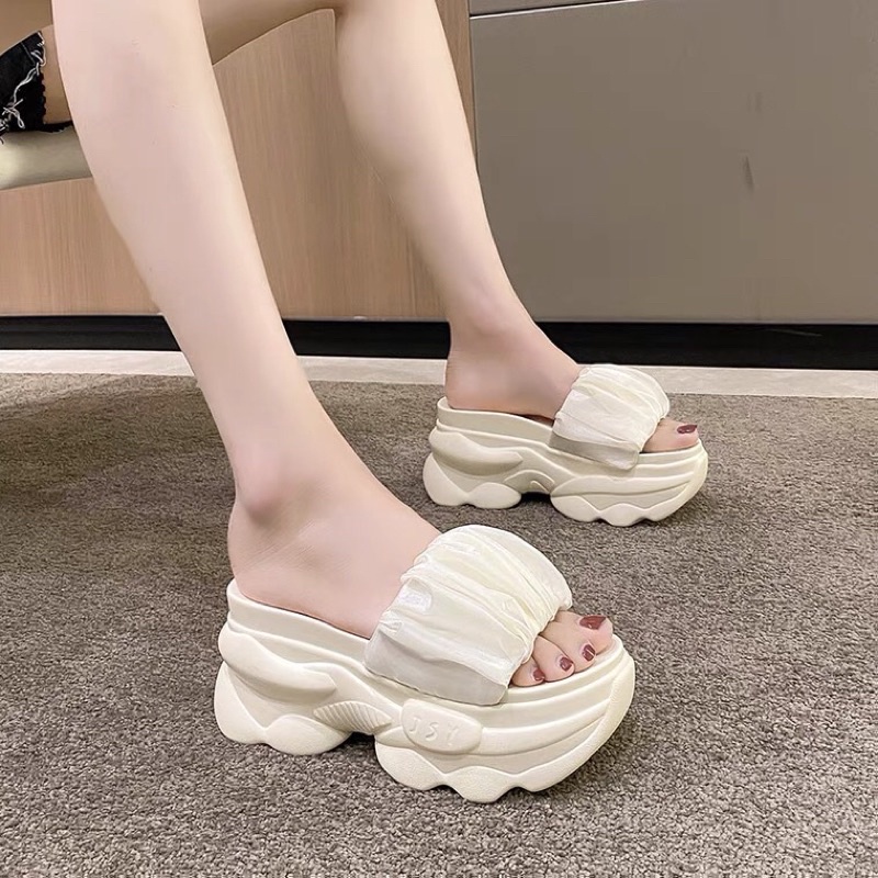 Dép xuồng quai bèo đế cao