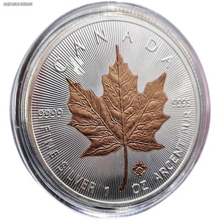 ●2021 Lá Phong Canada Kỷ Niệm Đồng Xu Nữ Hoàng Anh Vàng Bạc Hai Màu Đồng Xu Lá Phong Kỷ Niệm Đồng Xu Mạ Bạc