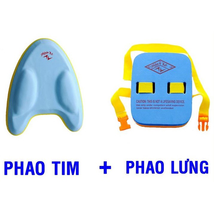 Combo Phao Tim Thắng Lợi + Phao Lưng Tập Bơi Trẻ Em EVA Cao Cấp, Hỗ Trợ Học Bơi An Toàn Cho Bé