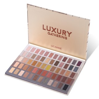 Bảng phấn mắt UCANBE 60 màu, Pallet trang điểm khỏa thân trung tính ấm áp, Bộ quà tặng mỹ phẩm Halloween mờ tự nhiên