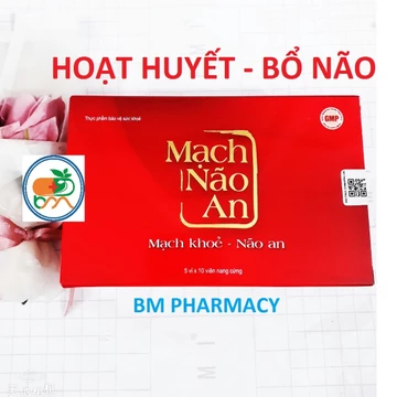 Viên uống bổ não MẠCH NÃO AN, hỗ trợ bổ huyết, hoạt huyết; giảm đau đầu, hoa mắt, chóng mặt, mất ngủ, tê bì chân tay