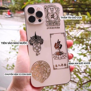 Miếng dán điện thoại siêu rẻ- Linh phù đổi vận , may mắn ,sức khoẻ , cầu thần tài-Bạc LOPA