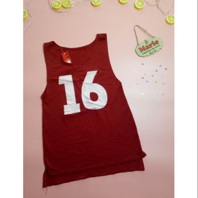 Áo tanktop form dài in hình (sẵn)