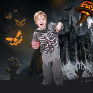 Trẻ Em Zombie Skeleton Trang Phục Halloween Đầu Lâu Trang Phục Cho Trẻ Em Ngày Của Người Chết Đảng