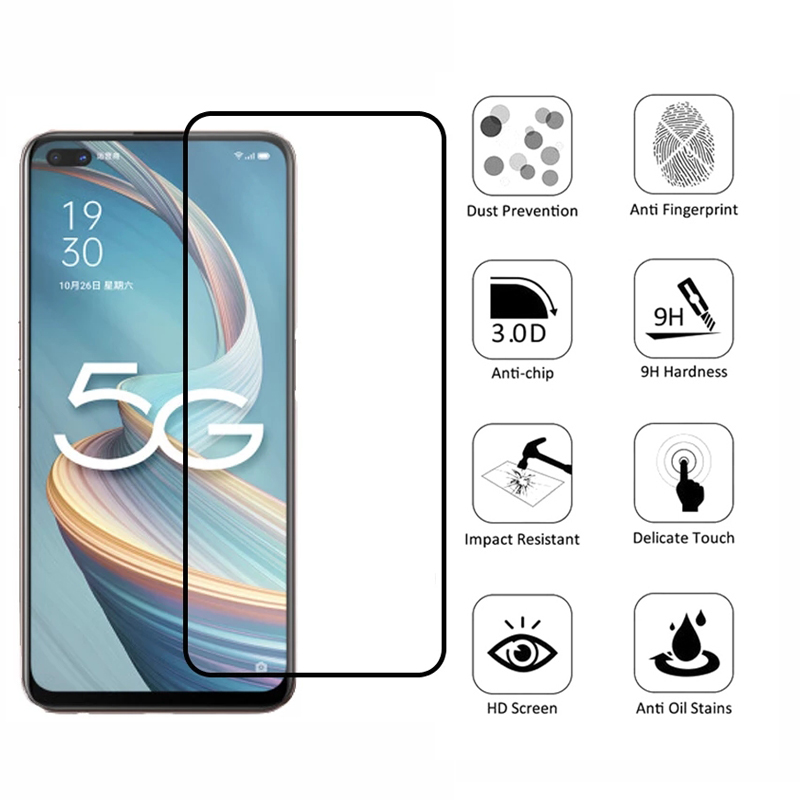 Kính cường lực OPPO Reno4Z 5G cho OPPO Reno 4Z 4 3 Pro 2F 2 10X Zoom Full Cover Bảo vệ màn hình Kính cường lực và bảo vệ Camera