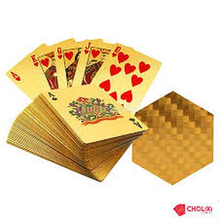 Bộ bài mạ vàng 24k mang tài lộc may mắn