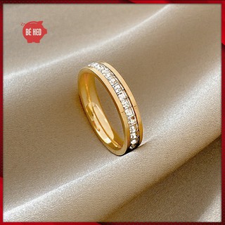 Nhẫn titan đá full không đen không gỉ - Trang sức Bé Heo BHN131