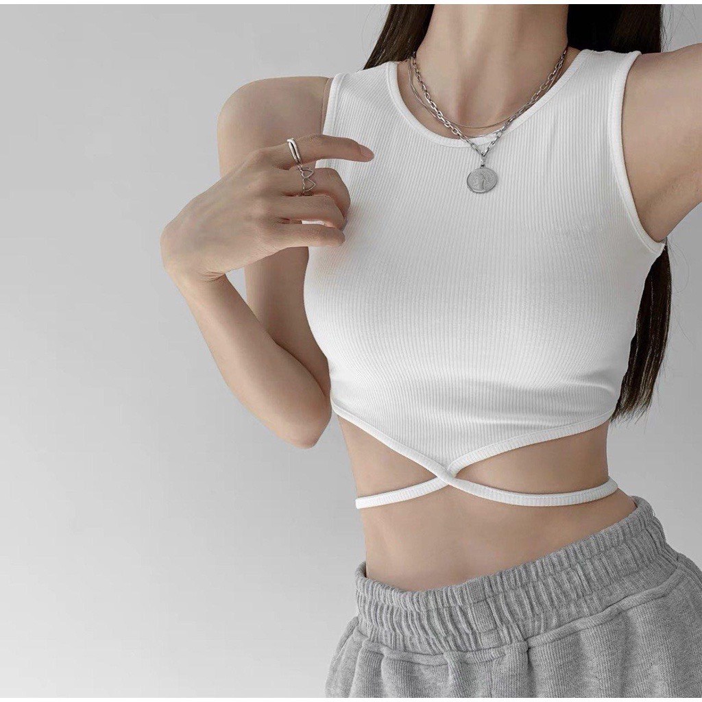 [mã Faholiday Giảm đến 50k đơn Từ 99k] Áo Ba Lỗ Croptop Basic Chất