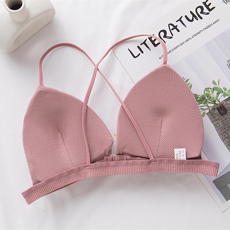 Áo bra nữ 2 dây không gọng mảnh chéo lưng gợi cảm đệm mút mỏng ôm ngực đẹp và dễ thương LANIXA B715